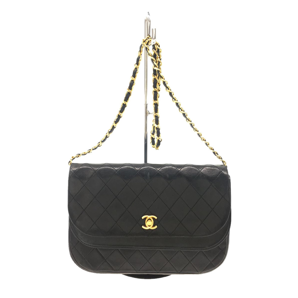Chanel Double Flap Matelasse Leather Shoulder Bag